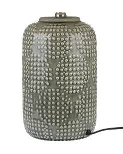 Tischlampe Keramik Grau 47 Cm Mussel