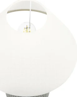 Tischlampe Keramik Grau 47 Cm Mussel