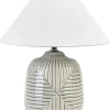Tischlampe Keramik Grau Canelles