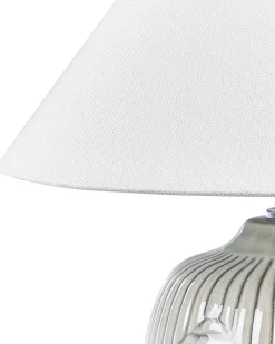 Tischlampe Keramik Grau Canelles