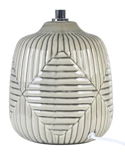 Tischlampe Keramik Grau Canelles