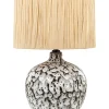 Tischlampe Keramik Schwarz-Weis 45 Cm Trommelform Yunes