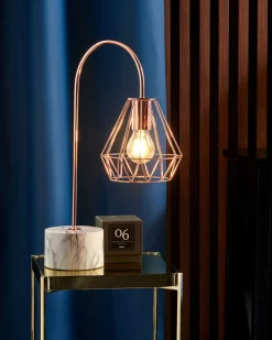 Tischlampe Kupfer 50 Cm Gitter Mooni Medium