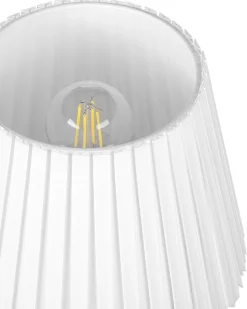 Tischlampe Messingfarben / Weis 48 Cm Kegelform Torysa