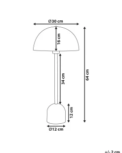 Tischlampe Metall Kupferfarben 64 Cm Rund Macasia