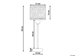 Tischlampe Nickel 40 Cm Trommelform Sajo S