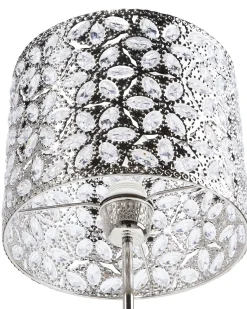 Tischlampe Nickel 58 Cm Trommelform Sajo L