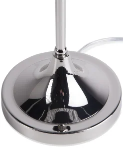 Tischlampe Nickel 58 Cm Trommelform Sajo L