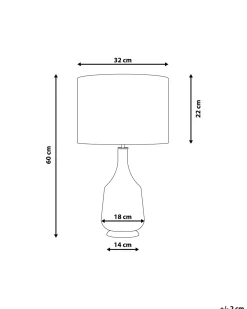 Tischlampe Rot 60 Cm Trommelform Triversa
