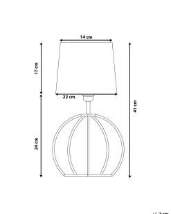Tischlampe Schwarz 41 Cm Kegelform Samo