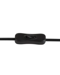 Tischlampe Schwarz 44 Cm Rund Senette