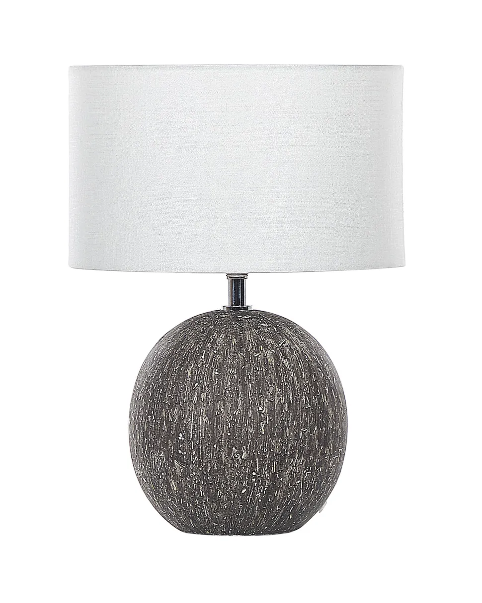 Tischlampe Schwarz 39 Cm Trommelform Fonissa