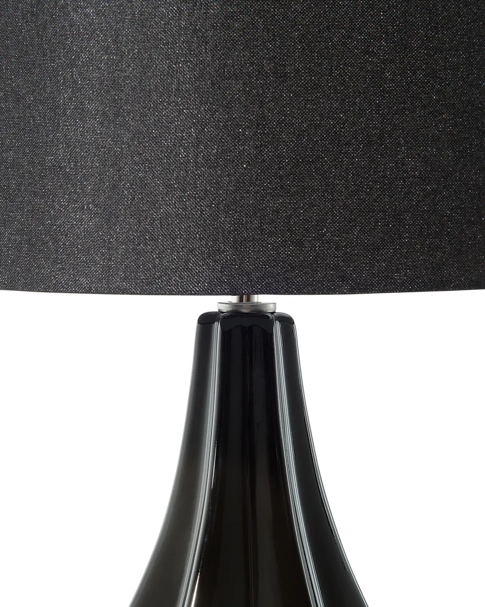 Tischlampe Schwarz 60 Cm Trommelform Santee