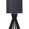 Tischlampe Schwarz 37 Cm Trommelform Carrion