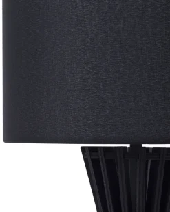 Tischlampe Schwarz 37 Cm Trommelform Carrion
