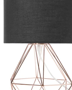 Tischlampe Schwarz / Kupfer 35 Cm Geometrisch Maroni