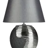 Tischlampe Schwarz / Silber 41 Cm Kegelform Esla