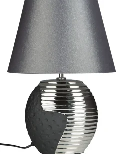 Tischlampe Schwarz / Silber 41 Cm Kegelform Esla