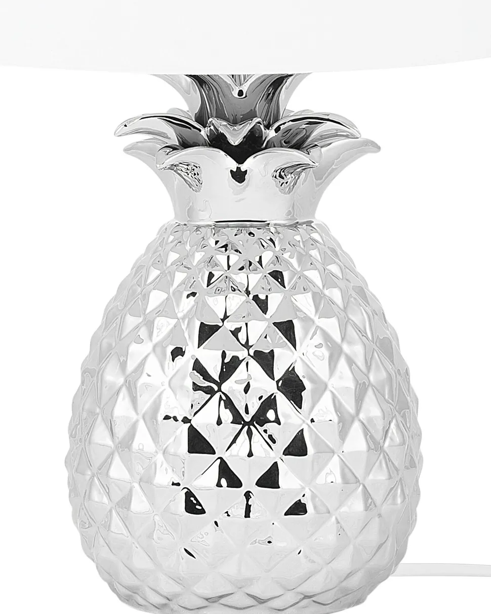 Tischlampe Silber 52 Cm Rund Pineapple