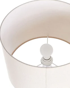 Tischlampe Weis 58 Cm Trommelform Venta