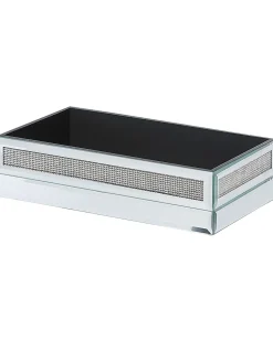 Tucherbox Halter Spiegel-Optik Silber 25 X 15 Cm Charly