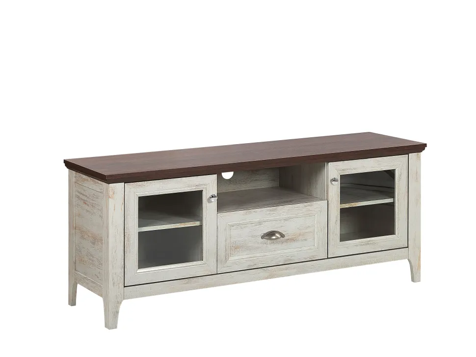 Tv-Mobel Beige / Dunkler Holzfarbton 141 X 42 X 58 Cm Medan