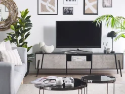 Tv-Mobel Betonoptik / Schwarz 177 X 40 X 46 Cm Blackpool