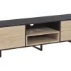 Tv-Mobel Dunkler / Heller Holzfarbton 140 X 35 X 44 Cm Maine
