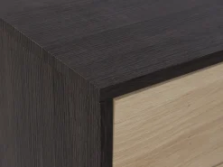 Tv-Mobel Dunkler / Heller Holzfarbton 140 X 35 X 44 Cm Maine