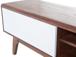 Tv-Mobel Dunkler Holzfarbton / Weis 117 X 35 X 44 Cm Buffalo