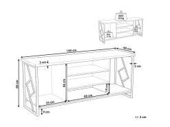 Tv-Mobel Dunkler Holzfarbton 140 X 40 X 60 Cm Forres