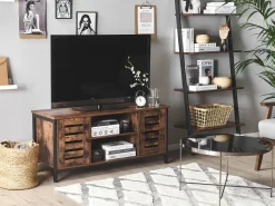 Tv-Mobel Dunkler Holzfarbton / Schwarz 110 X 40 X 50 Cm Vilseck