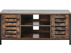 Tv-Mobel Dunkler Holzfarbton / Schwarz 110 X 40 X 50 Cm Vilseck