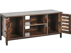 Tv-Mobel Dunkler Holzfarbton / Schwarz 110 X 40 X 50 Cm Vilseck