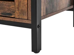 Tv-Mobel Dunkler Holzfarbton / Schwarz 110 X 40 X 50 Cm Vilseck