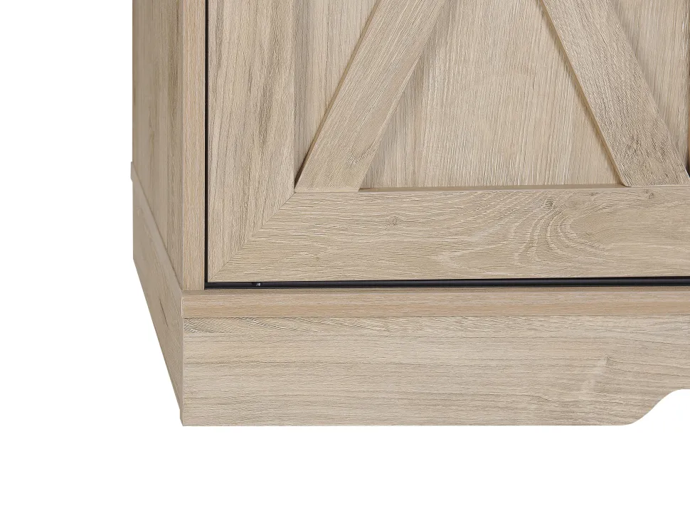 Tv-Mobel Heller Holzfarbton 2 Schiebeturen 150 X 40 X 60 Cm Ulan