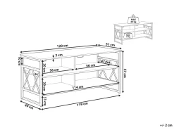 Tv-Mobel Holzoptik Taupe 120 X 51 X 57 Cm Carlisle