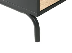 Tv-Mobel Schwarz / Heller Holzfarbton 160 X 41 X 52 Cm Arkley