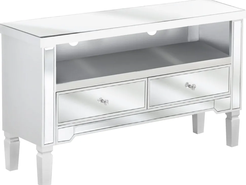 Tv-Mobel Spiegeleffekt Mit 2 Schubladen 100 X 33 X 60 Cm Nicea