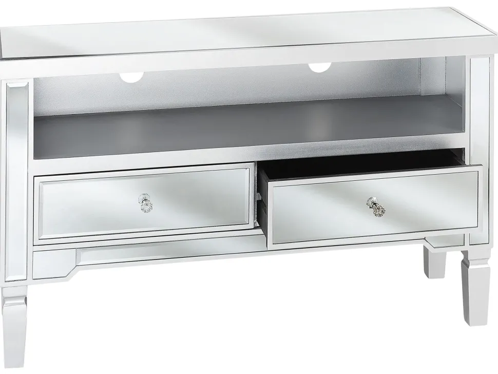 Tv-Mobel Spiegeleffekt Mit 2 Schubladen 100 X 33 X 60 Cm Nicea