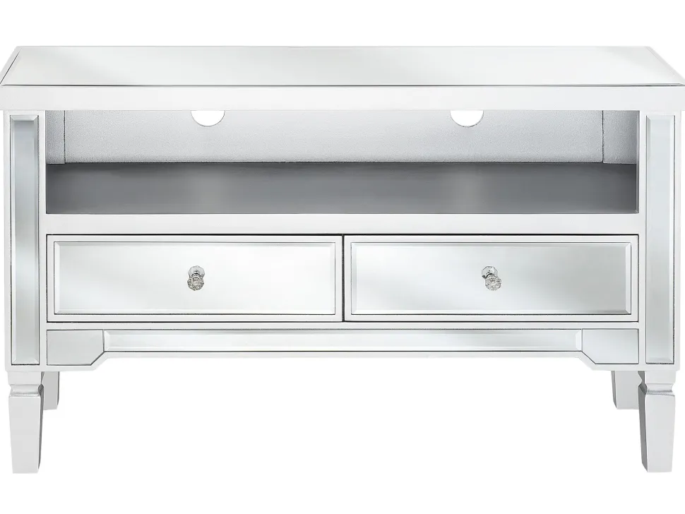 Tv-Mobel Spiegeleffekt Mit 2 Schubladen 100 X 33 X 60 Cm Nicea