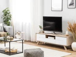Tv-Mobel Weis / Heller Holzfarbton 150 X 40 X 45 Cm Forester