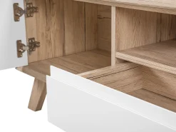 Tv-Mobel Weis / Heller Holzfarbton 150 X 40 X 45 Cm Forester