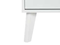 Tv-Mobel Weis / Heller Holzfarbton Rattan-Turen 140 X 39 X 45 Cm Parton