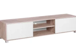 Tv-Mobel Weis / Heller Holzfarbton 180 X 41 X 41 Cm Lincoln