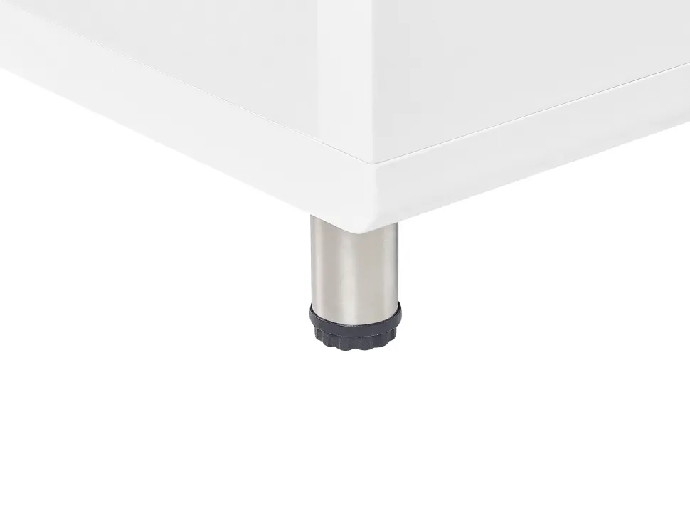 Tv-Mobel Weis / Heller Holzfarbton Mit 2 Schubladen 159 X 39 X 50 Cm Knox