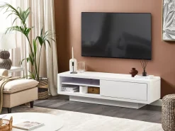 Tv-Mobel Weis Mit Schublade 158 X 39 X 43 Cm Antonic