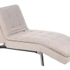 Velvet Chaise Lounge Beige Loiret
