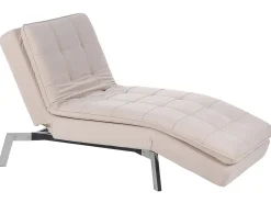 Velvet Chaise Lounge Beige Loiret