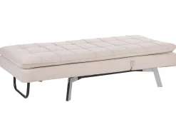 Velvet Chaise Lounge Beige Loiret